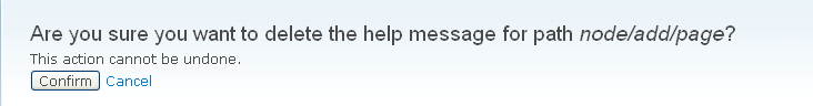 Deleting a help item