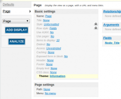 The Drupal Views Admin Interface