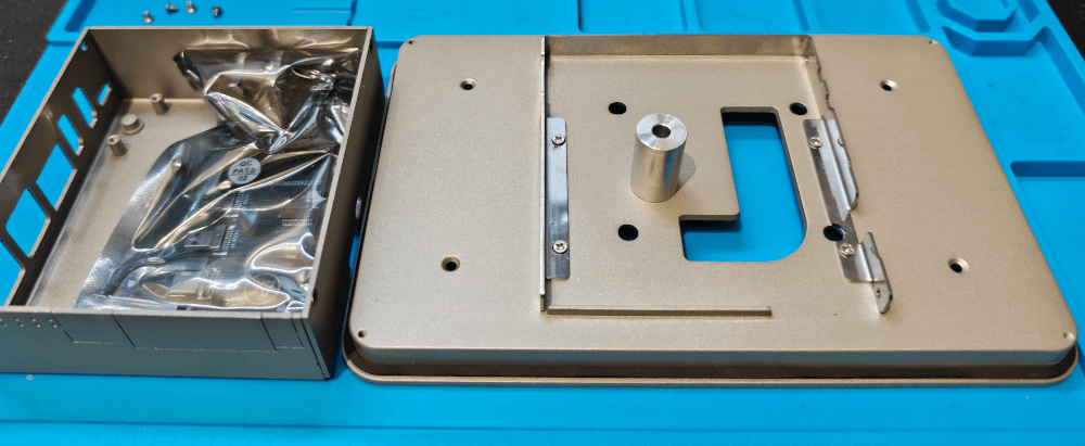 The HMI 7C out of the package and awaiting assembly.