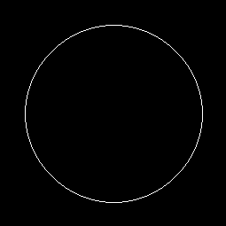 Circle drawn using Bresenham’s circle drawing algorithm