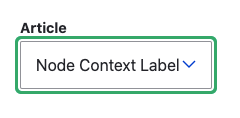 A context provider displaying an option in a context aware plugin in a Drupal site.