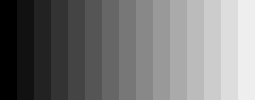 A gradient of grey colours from left to right, with the darkest colour on the left.