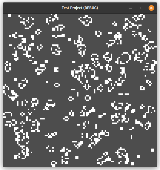 A screenshot of Conway's Game of Life running in Godot.