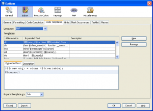 Netbeans Code Templates