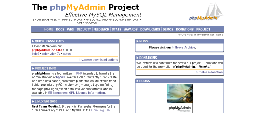 Manage MySQL Databases With phpMyAdmin