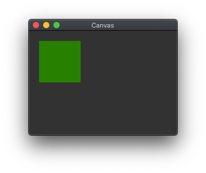 Tkinter Canvas element showing a coloured rectangle.