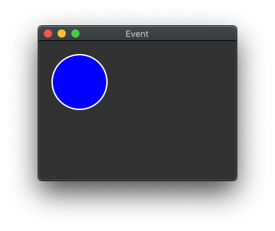 Tkinter Canvas element showing a single oval with a click colour.