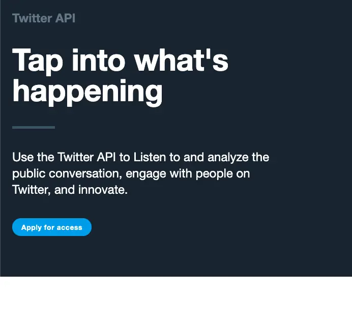 Twitter API Apply