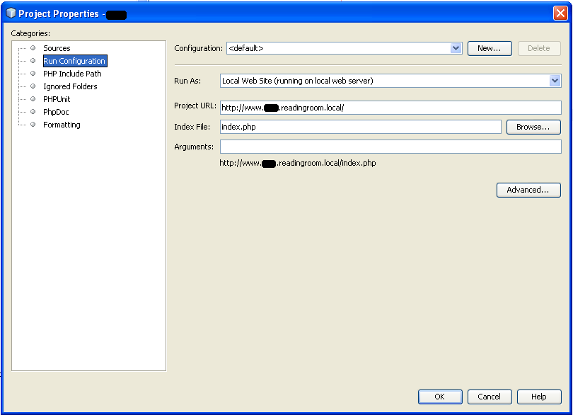 Xdebug Netbeans setup site URL